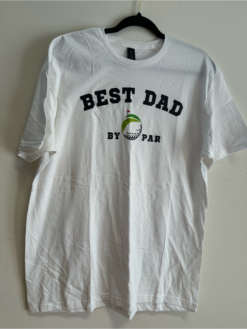 Gildan White Kids Tee with Black & Green Golf Graphic